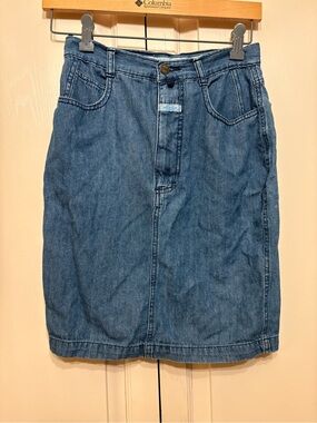 Vintage Y2K~ Marithe Francois Girbaud Blue Denim Pencil Skirt